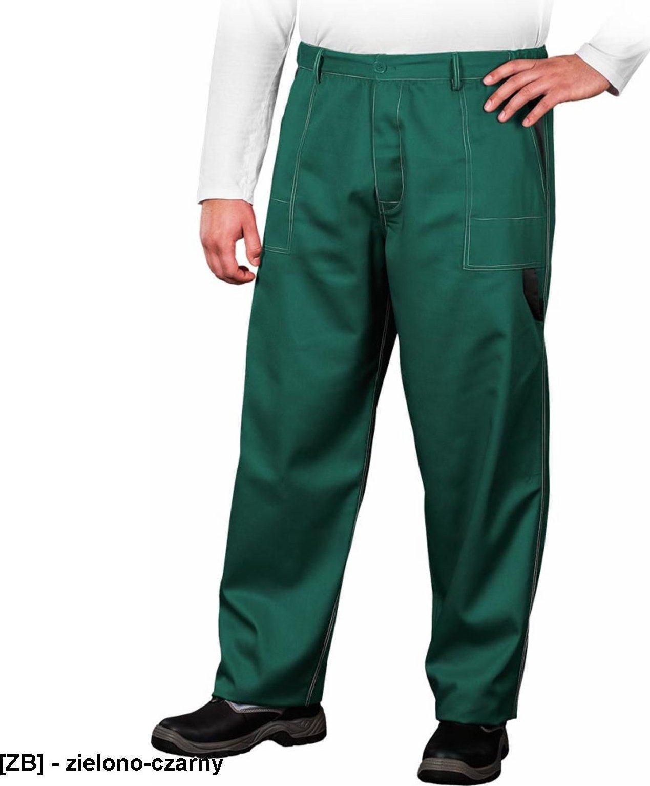 R.E.I.S. MMSP - spodnie ochronne do pasa - zielono-czarny 50