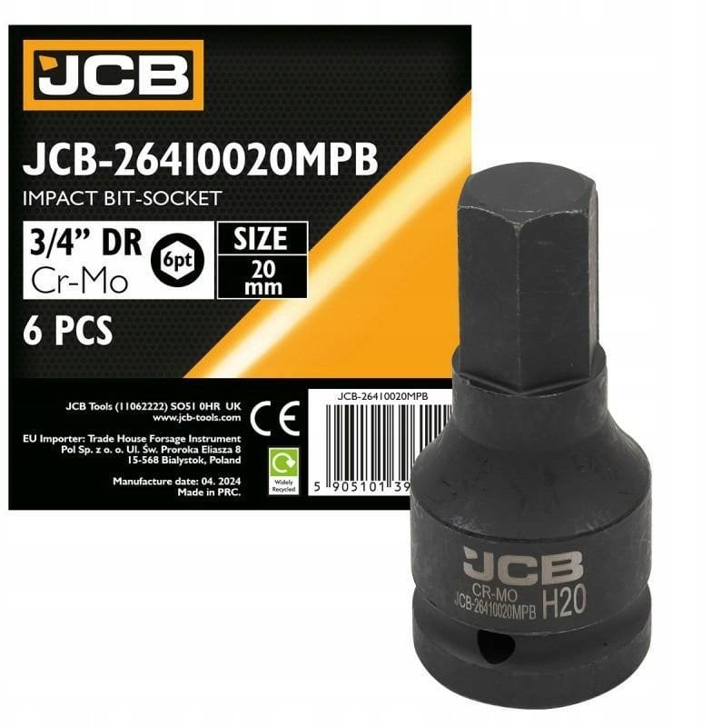 JCB Nasadka-bit udarowa 3/4" 20mm (6-kątna)