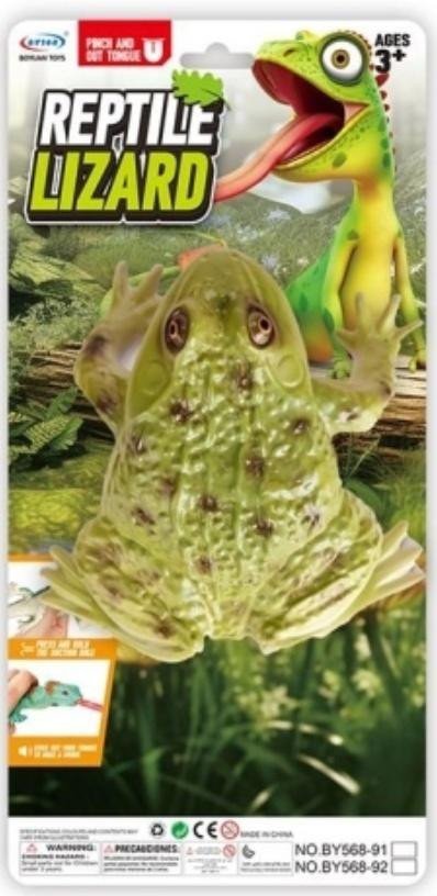 Żaba z wyciąganym językiem 15cm EDUKAMP