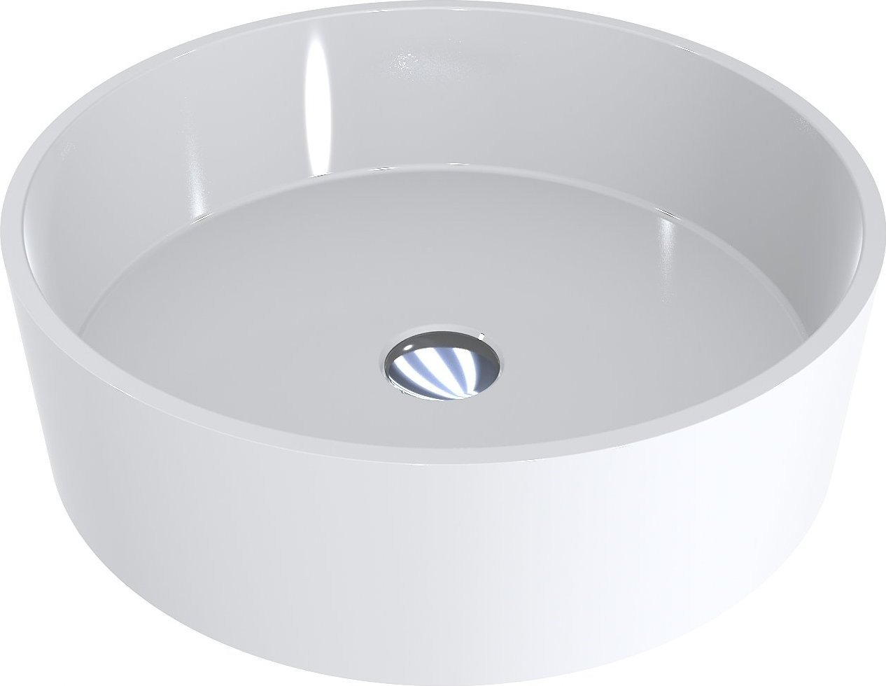 Umywalka Miraggio Umywalka Nablatowa Okrągła 47 cm
