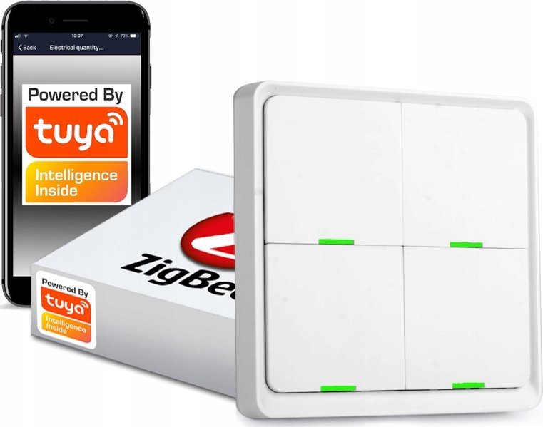 Pilot Przełącznik 12 scen 4 przyciski ZigBee Tuya