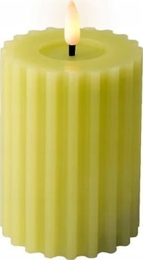 Kaemingk Świeca LED ozdobna woskowana zielona 12 cm