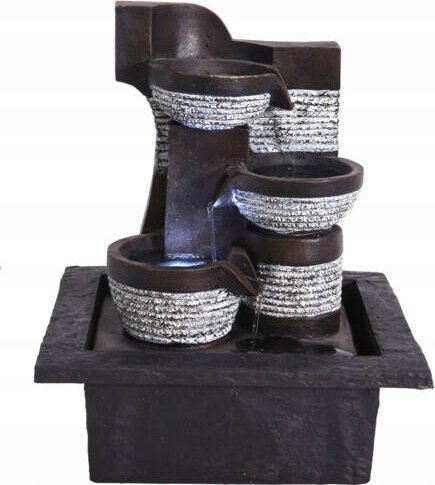Home Styling Collection Fontanna domowa stojąca dekoracja, podświetlenie LED, 21,5 x 19 x 26 cm