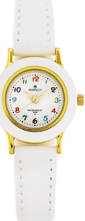 ZEGAREK DZIECIĘCY PERFECT LP165 - KOMUNIJNY - biały (zp808c)