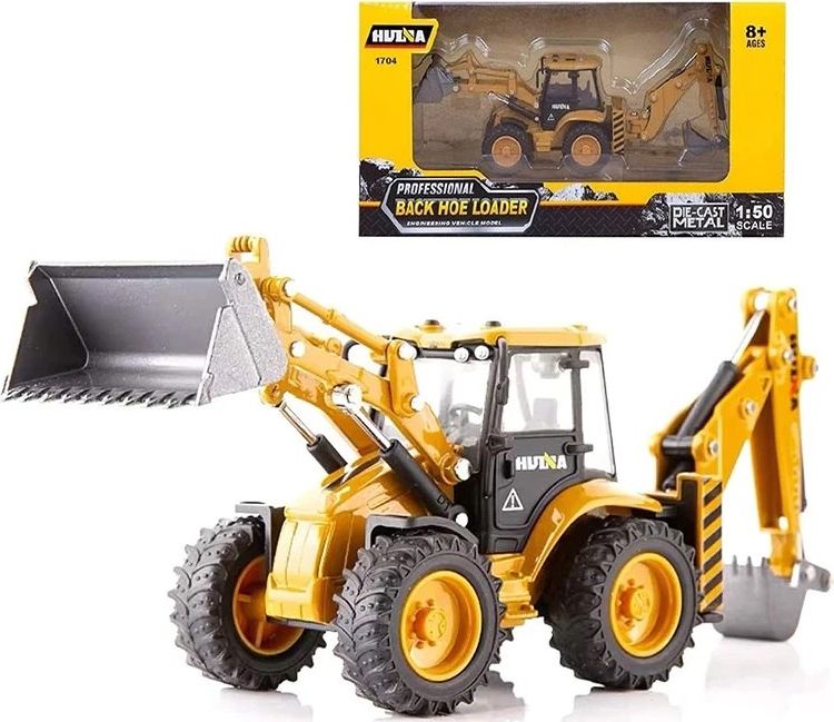 H-Toys Koparka ładowarka spychacz z łyżką model z metalu Die-Cast H-toys 1704 1:50
