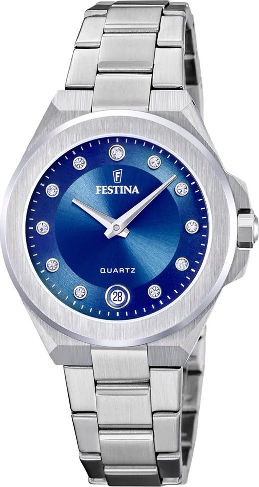 Zegarek damski Festina F20700-5 CYRKONIE srebrny