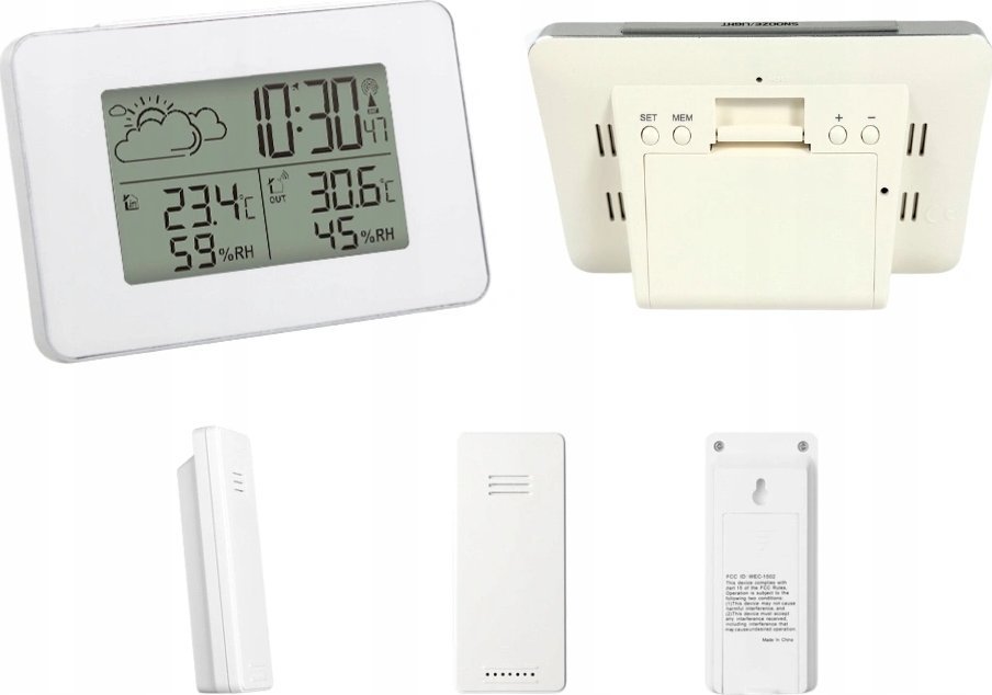 Stacja pogodowa biała ZX3364