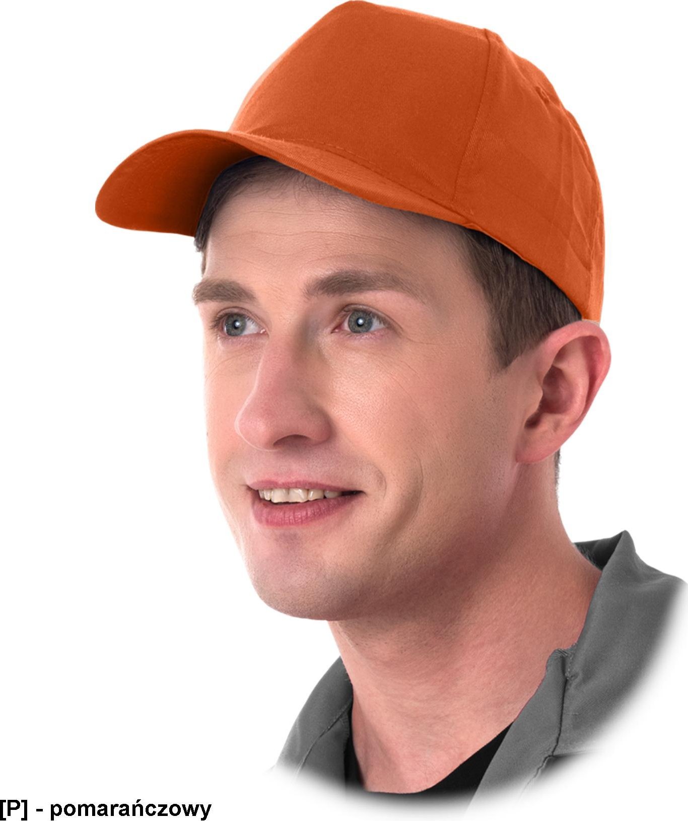 R.E.I.S. CZ - Czapka drelichowa jednokolorowa - pomarańczowy - NOWE KOLORY!!!