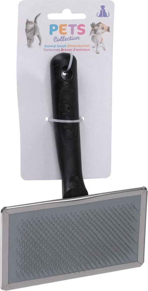 Koopman Szczotka do sierści druciana pudlówka dla zwierząt szeroka 12x19x2,5cm