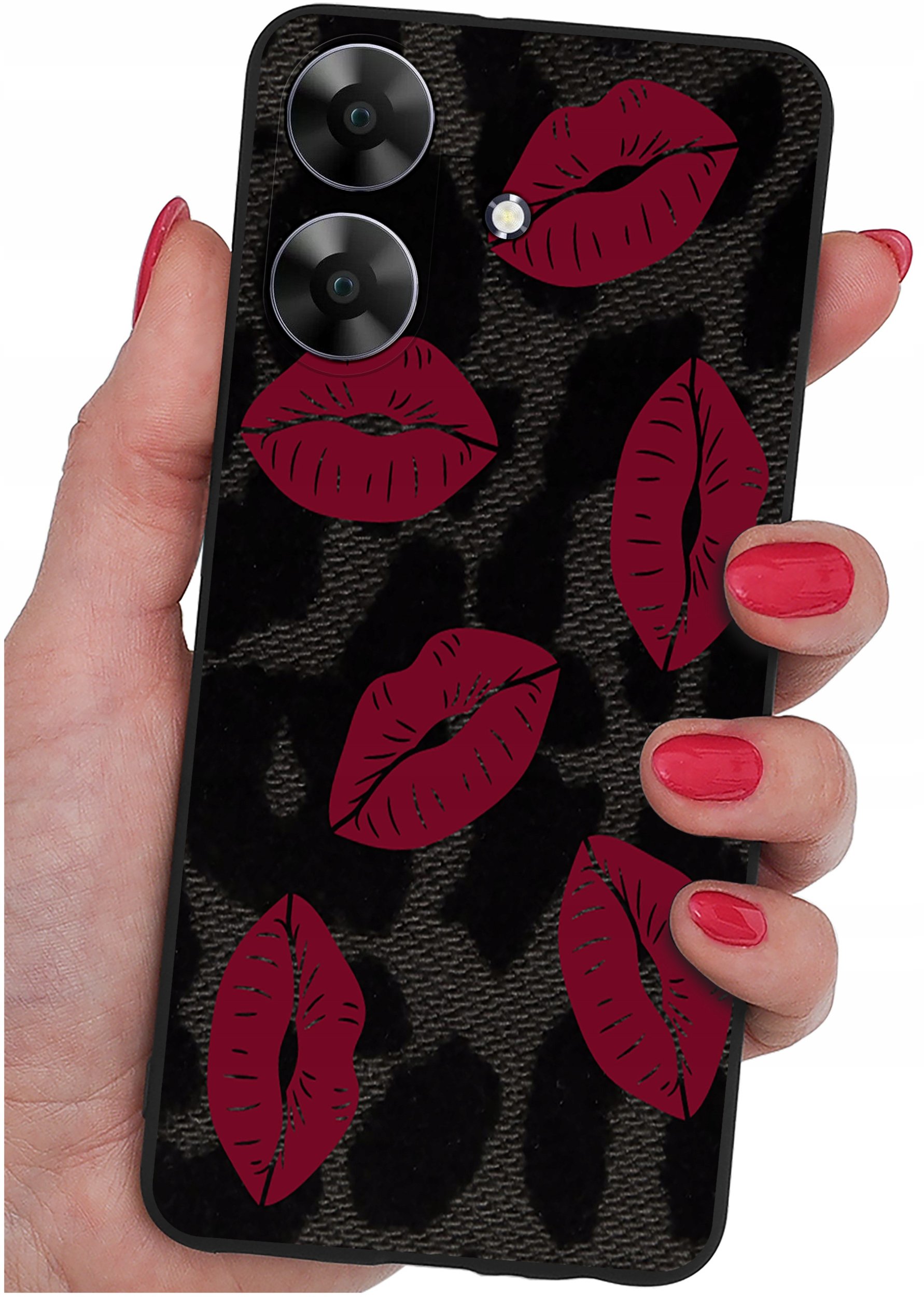 ETUI do Realme Note 60 CASE WZORY | SILIKONOWE MATT CASE + SZKŁO 9H