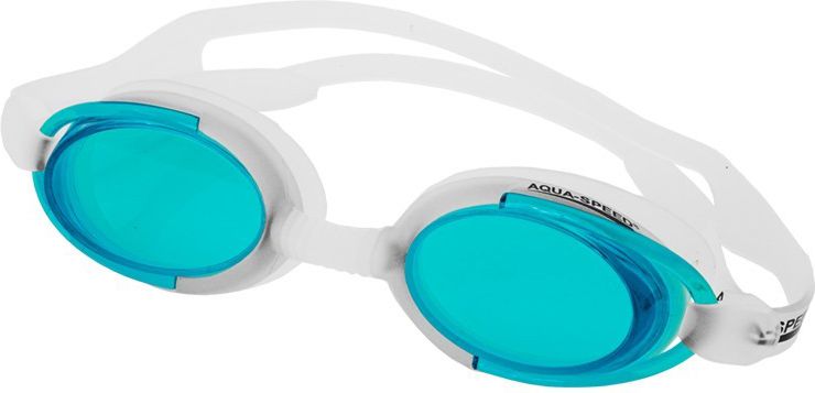 Aqua-Speed Okulary pływackie MALIBU 29 biały/morski (40083)