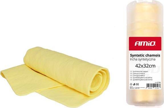 AMiO Ściereczka z irchy syntetycznej, ircha w tubie 42x32cm Cwash-04