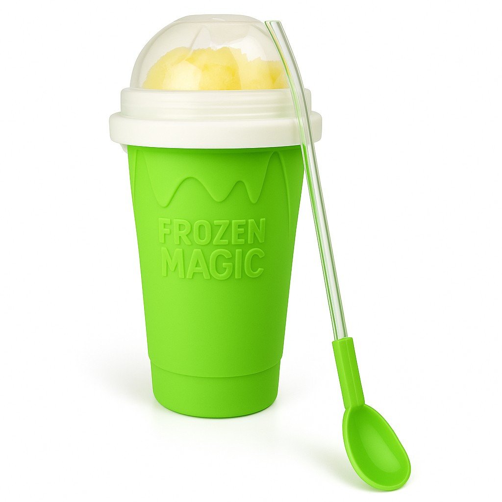 Kubek do robienia lodów sorbetów i mrożonych napojów smoothie zielony