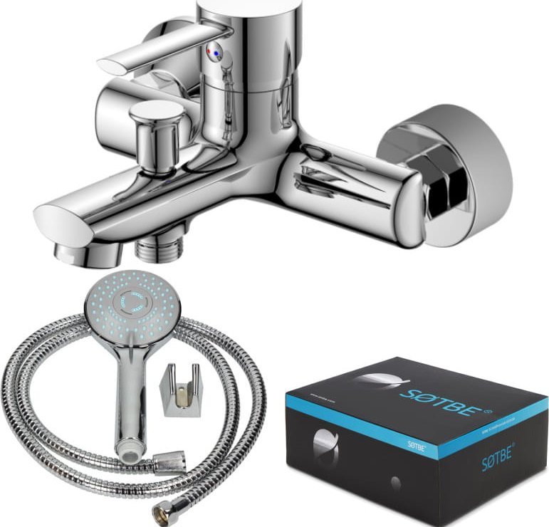 Bateria wannowa Sotbe Unicorn ścienne chrom (UNI-BW-14259386)