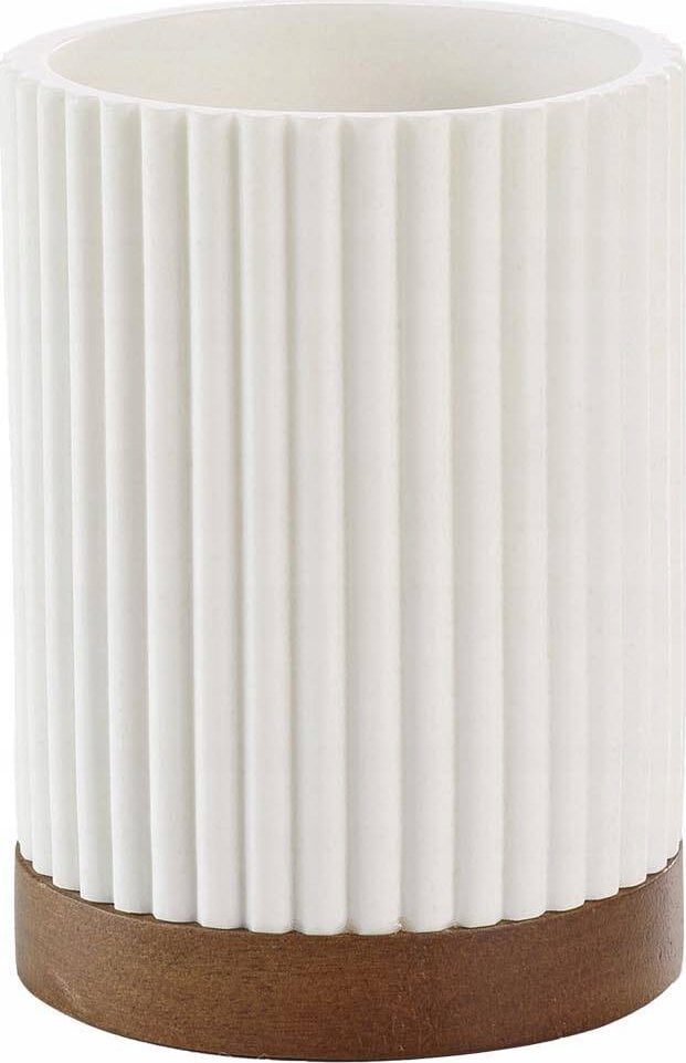 Douceur d`Interieur Prążkowany kubek łazienkowy NIAGARA, 8 x 10.8 cm