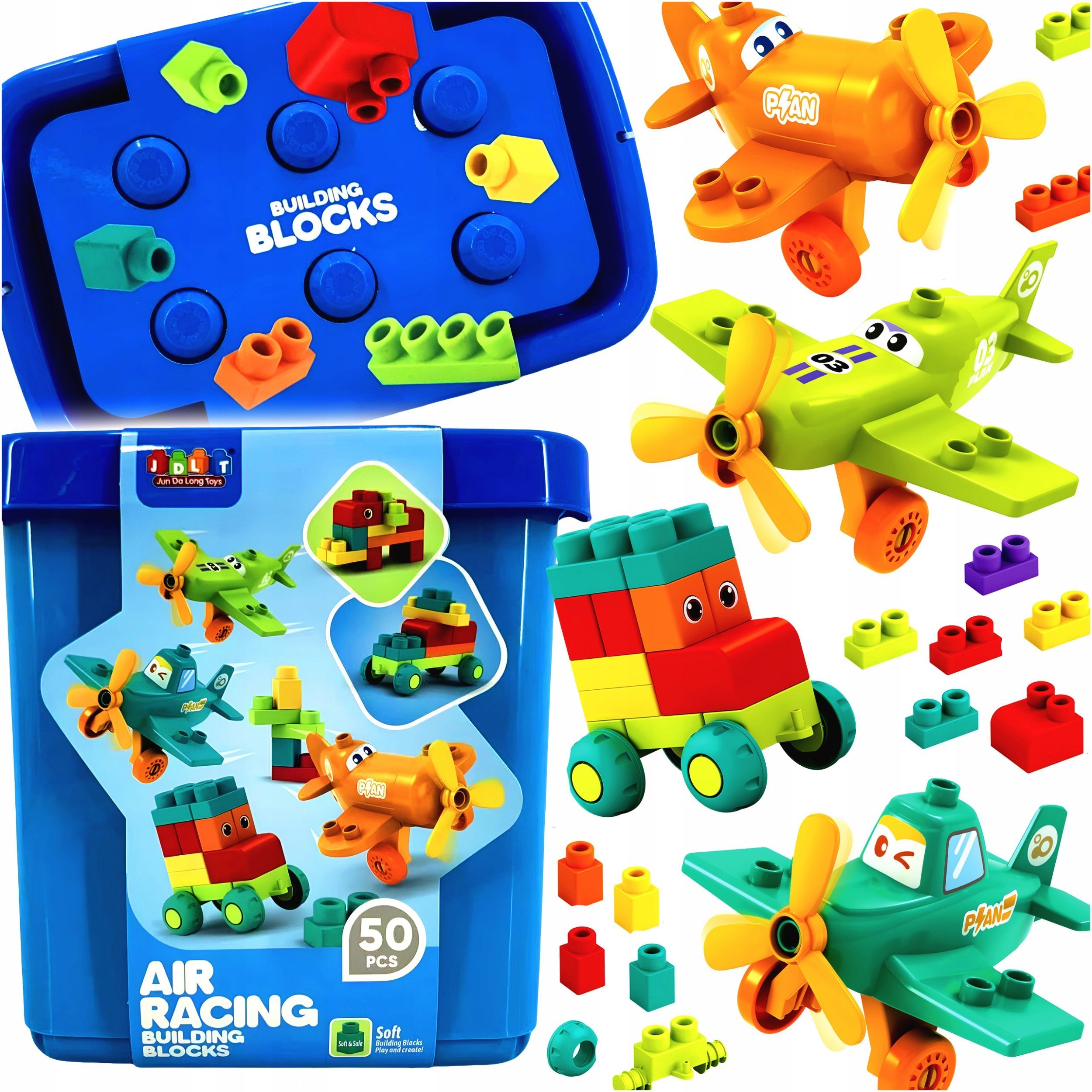 MiÄkkie klocki samoloty 50 elementÃ³w