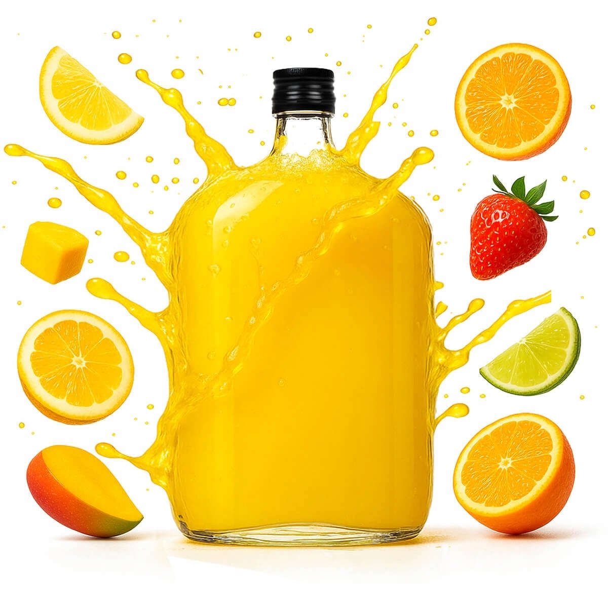 Butelka Szklana Bunia 1l Płaska Piersiówka Na Nalewki Alkohol Cydr Prezent