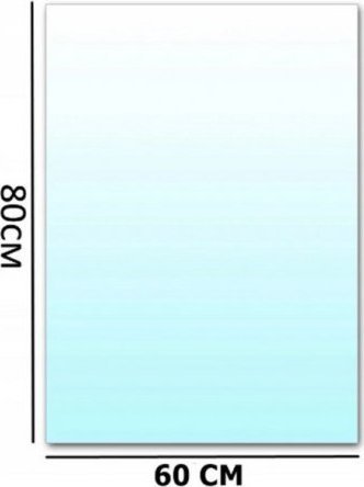 Hurtex Podstawa szklana hartowana - szyba pod Piec lub Kominek 80x60 cm