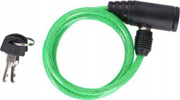 Dunlop Dunlop - Zapięcie do roweru spiralne na klucz 90 cm (Zielony)