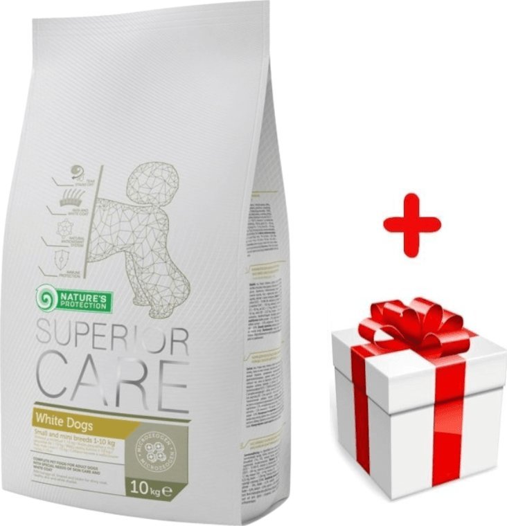Triton NATURES PROTECTION Superior Care Small Mini White Dogs Adult 10kg + niespodzianka dla psa GRATIS