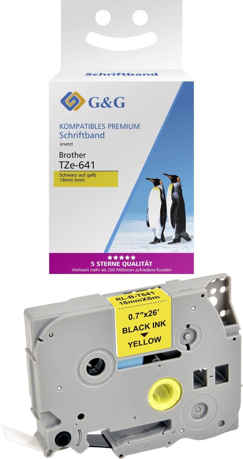 G&G Taśma kompatybilna z Brother TZe-641