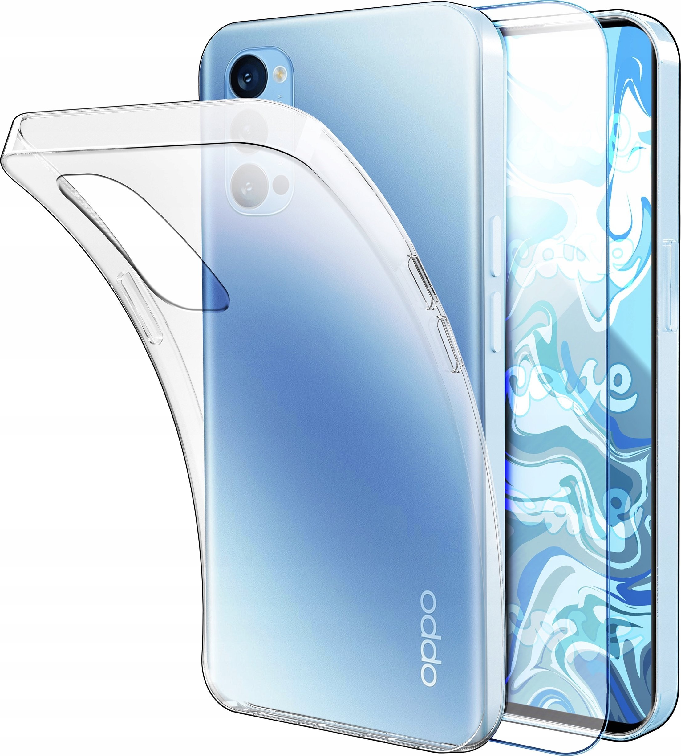 Etui Do Oppo Reno 4 Pro (Przezroczyste, Silikonowe, Ochronne, Case) SZKŁO