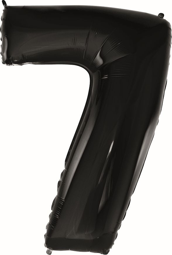GoDan Balon foliowy CYFRA 7, B&C, czarna - 92 cm