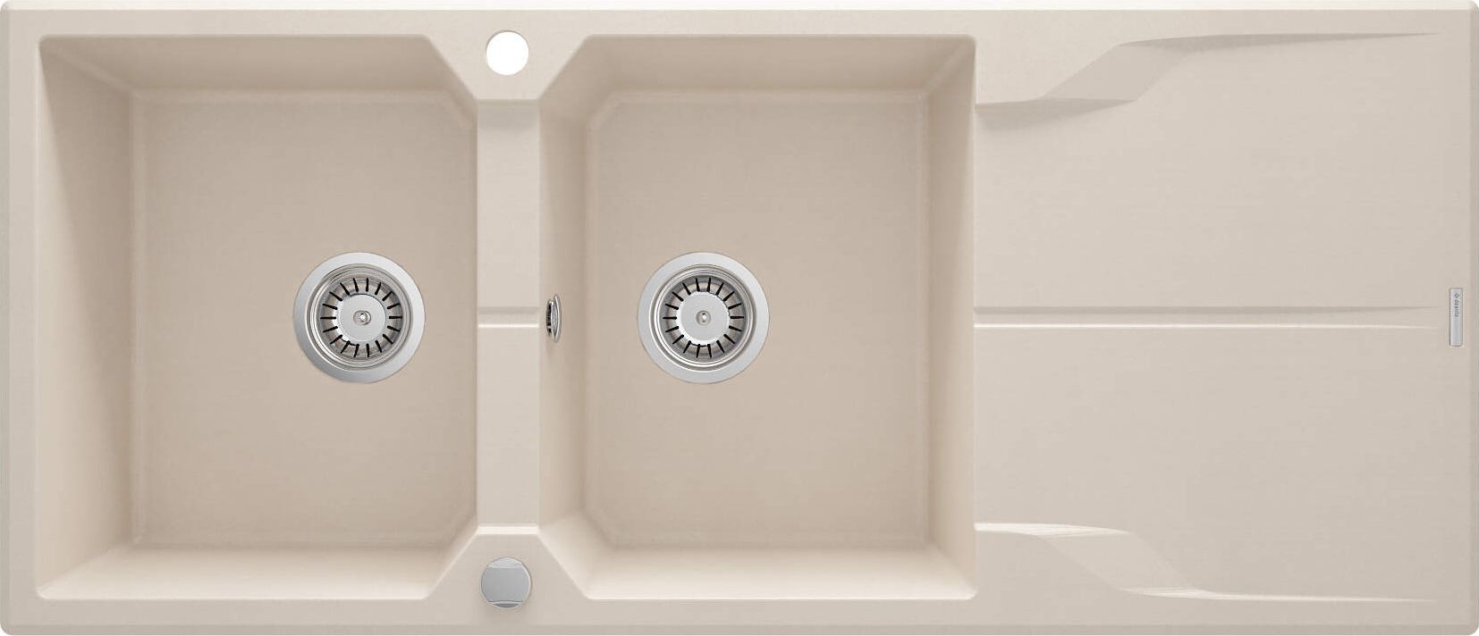 Zlewozmywak Deante Deante Andante granitowy 2-komorowy z ociekaczem - beż