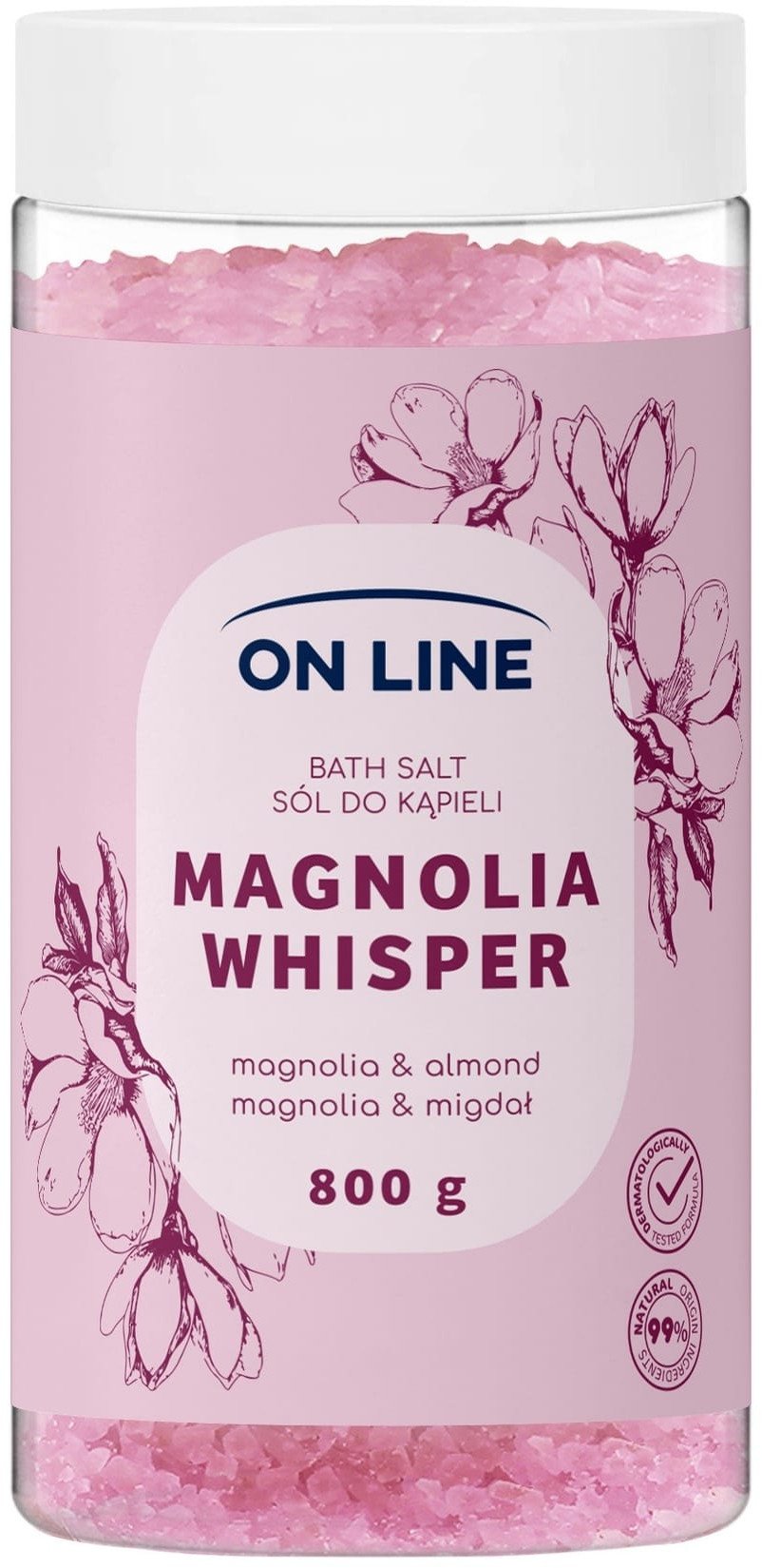ON LINE Sól do kąpieli Magnolia Whisper 800 g