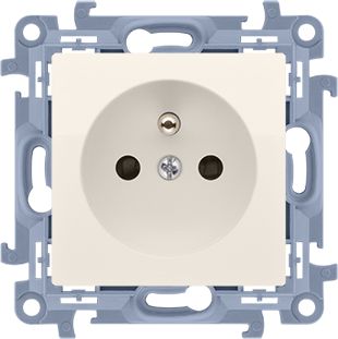 Kontakt-Simon gniazdo pojedyncze Simon 10 z uziemieniem 16A kremowy (CGZ1.01/41)