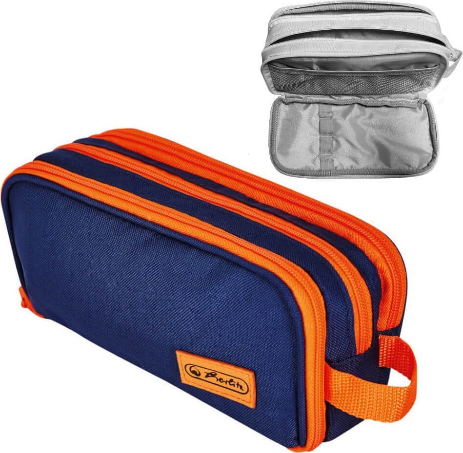 Piórnik Herlitz Herlitz Doppelfaulenzer Neon blau/orange