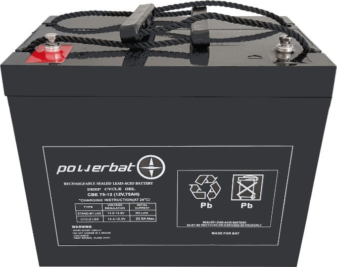Kamera IP PowerBat Akumulator GEL 12V 75Ah POWERBAT Deep Cycle