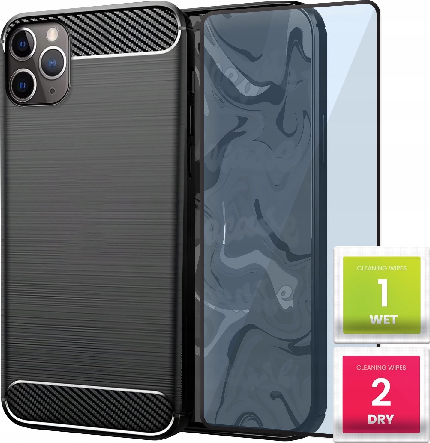 Hello Case ETUI PANCERNE KARBON DO IPHONE 11 PRO MAX SZKŁO