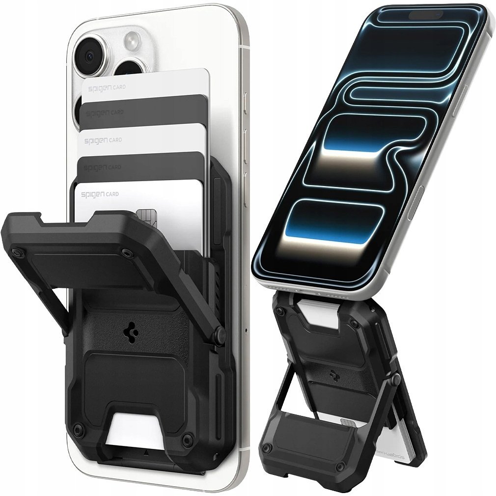 Spigen Tough Armor Pro Wallet MagSafe 5 Card, black