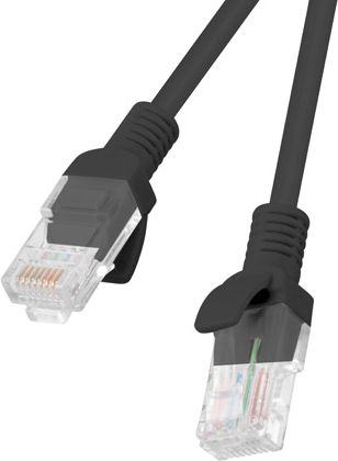 Lanberg Patchcord, Cat5e, nieekranowany, 15m, czarny (PCU5-10CC-1500-BK)