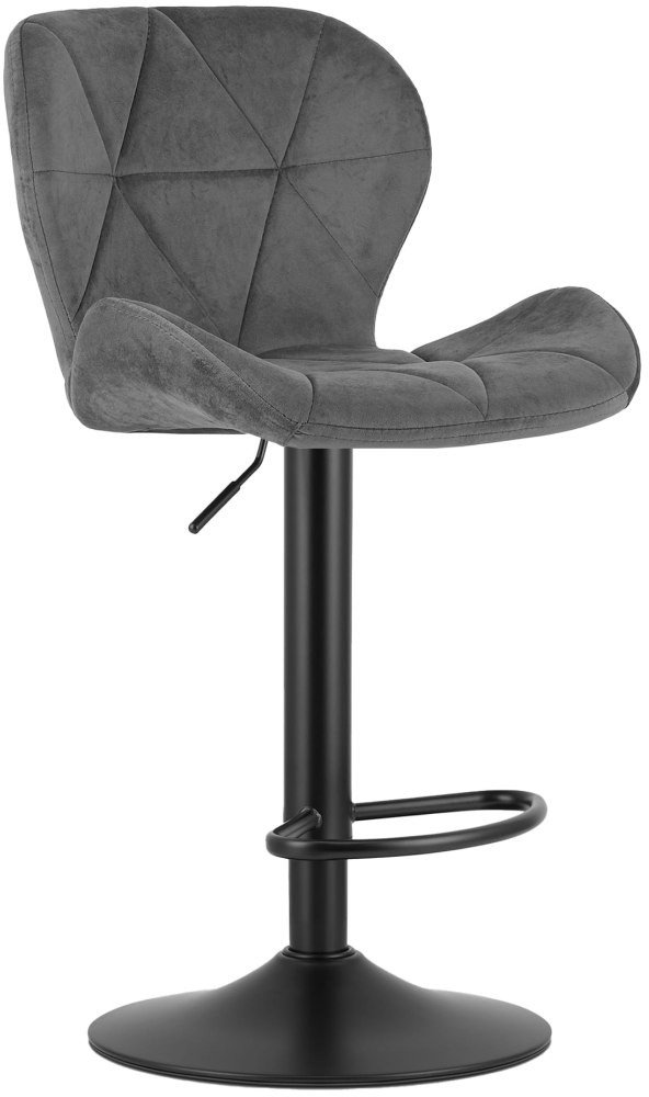 Hoker WEST - aksamit szary / baza czarna