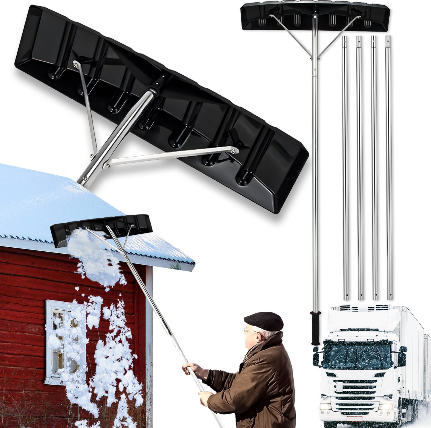 Heckermann Łopata do odśnieżania dachu Heckermann CY-SF02 Szufla do śniegu