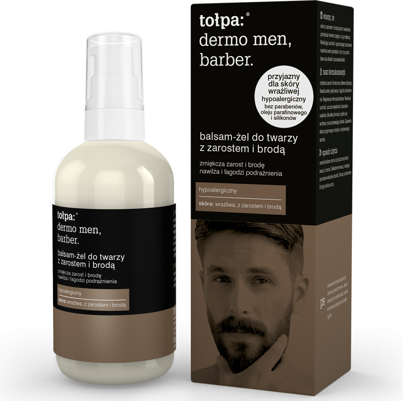 Tołpa men, barber, balsam-żel do twarzy z zarostem i brodą 75 ml