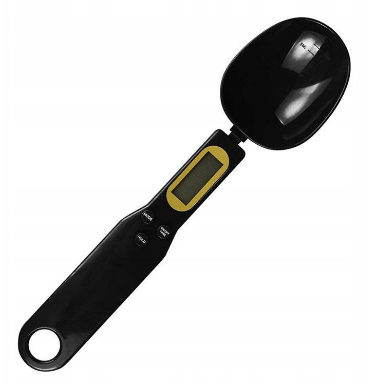 WAGA KUCHENNA Łyżka Ręczna z MIARKĄ PRECYZYJNA Wyświetlacz LCD Czarna