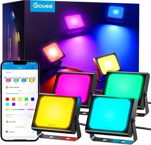 Naświetlacz Govee Govee H7060 | Naświetlacze LED | RGBICWW, IP65, Bluetooth, Wi-Fi