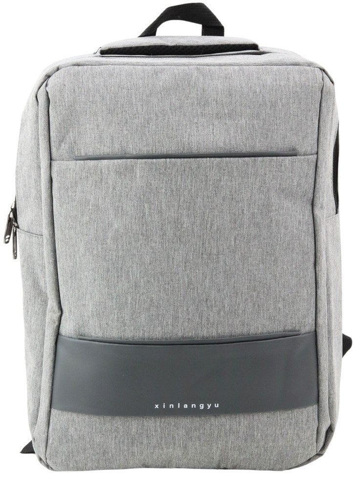 Plecak Miejski Biznesowy USB Przegroda Środkowa Szary 14L