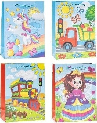 Torebka Pop-Up 3D 18x24x8cm mix ROZETTE