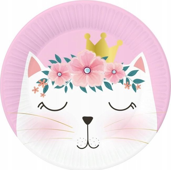 GoDan Talerzyki papierowe Kotki 18cm 6 szt