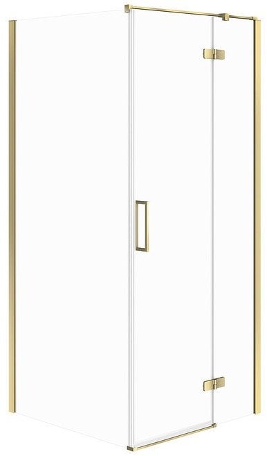 KABINA PRYSZNICOWA NAROŻNA CITY ZŁOTA 90X90X195 PRAWA SZKŁO TRANSPAREN