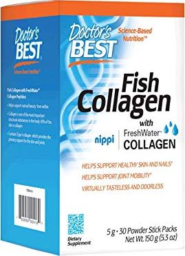 DOCTORS BEST Doctor's Best - Kolagen Rybny, 30 szt. sproszkowanych pałeczek