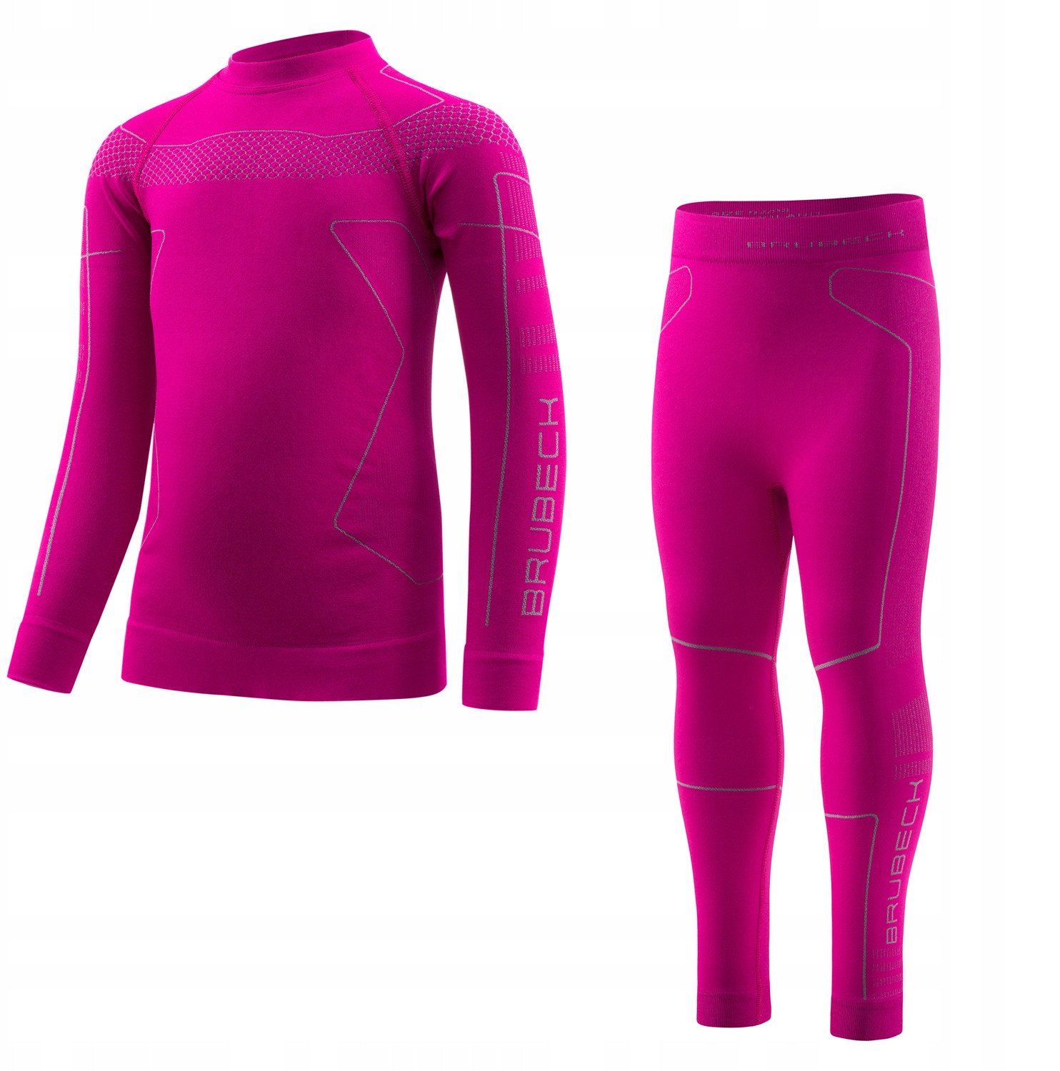 LS1611K Bluza dziecięca THERMO KIDS fuksjowy/szary 116/122