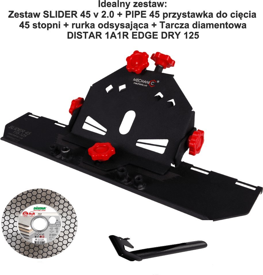 Distar Zestaw SLIDER 45 v 2.0 + Tarcza diamentowa EDGE DRY 125