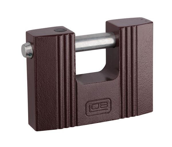 LOB Kłódka trzpieniowa brązowa 3 klucze 92mm KT05