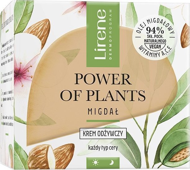Lirene Power of Plants Migdał Krem odżywczy do twarzy 50ml