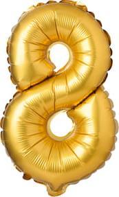 Arpex Balon foliowy cyfra "8" złota 71cm (28")